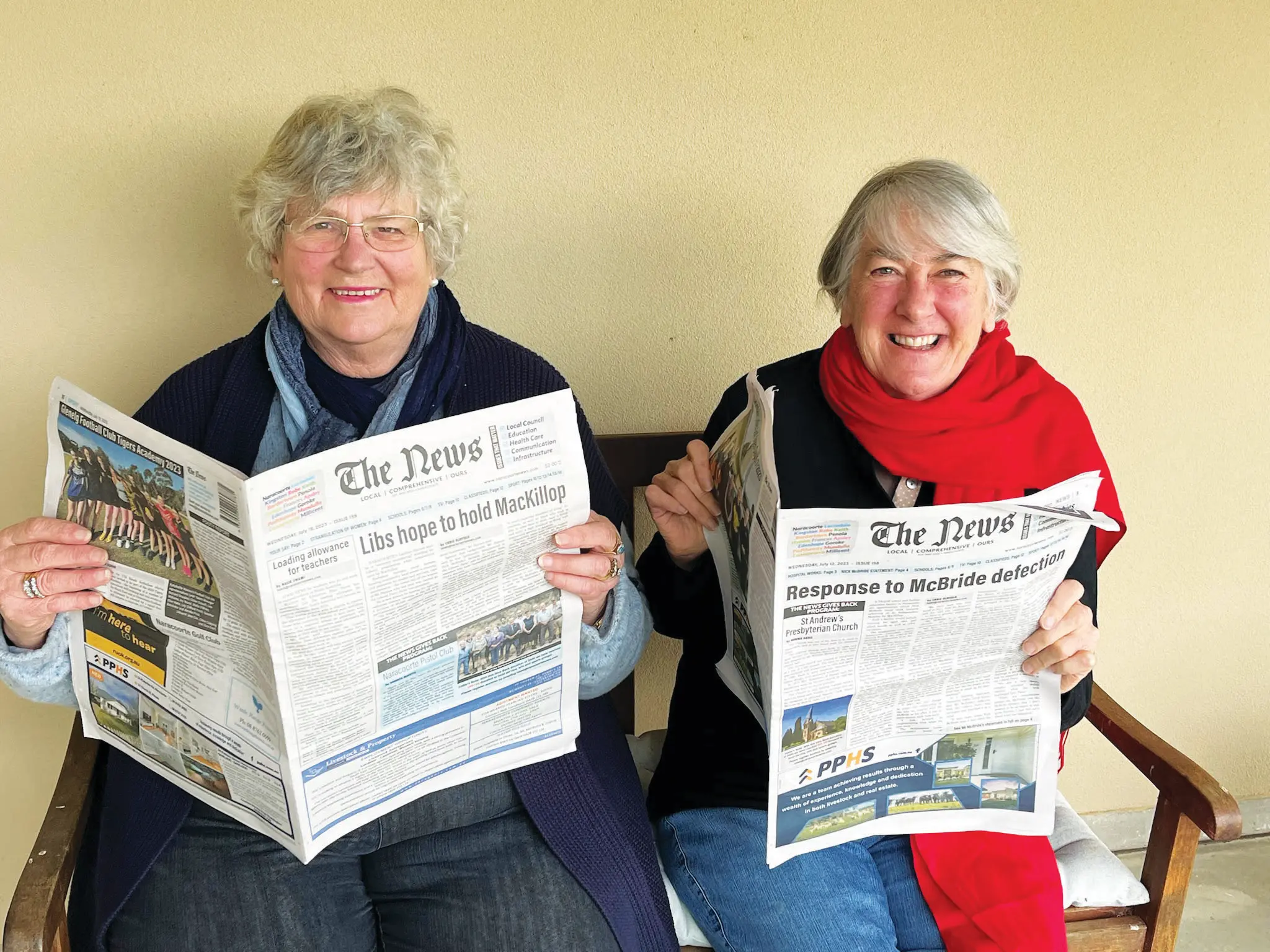 _Give Back – Padthaway WAB Picture caption: President Beth Gale left and Adair Dunsford right