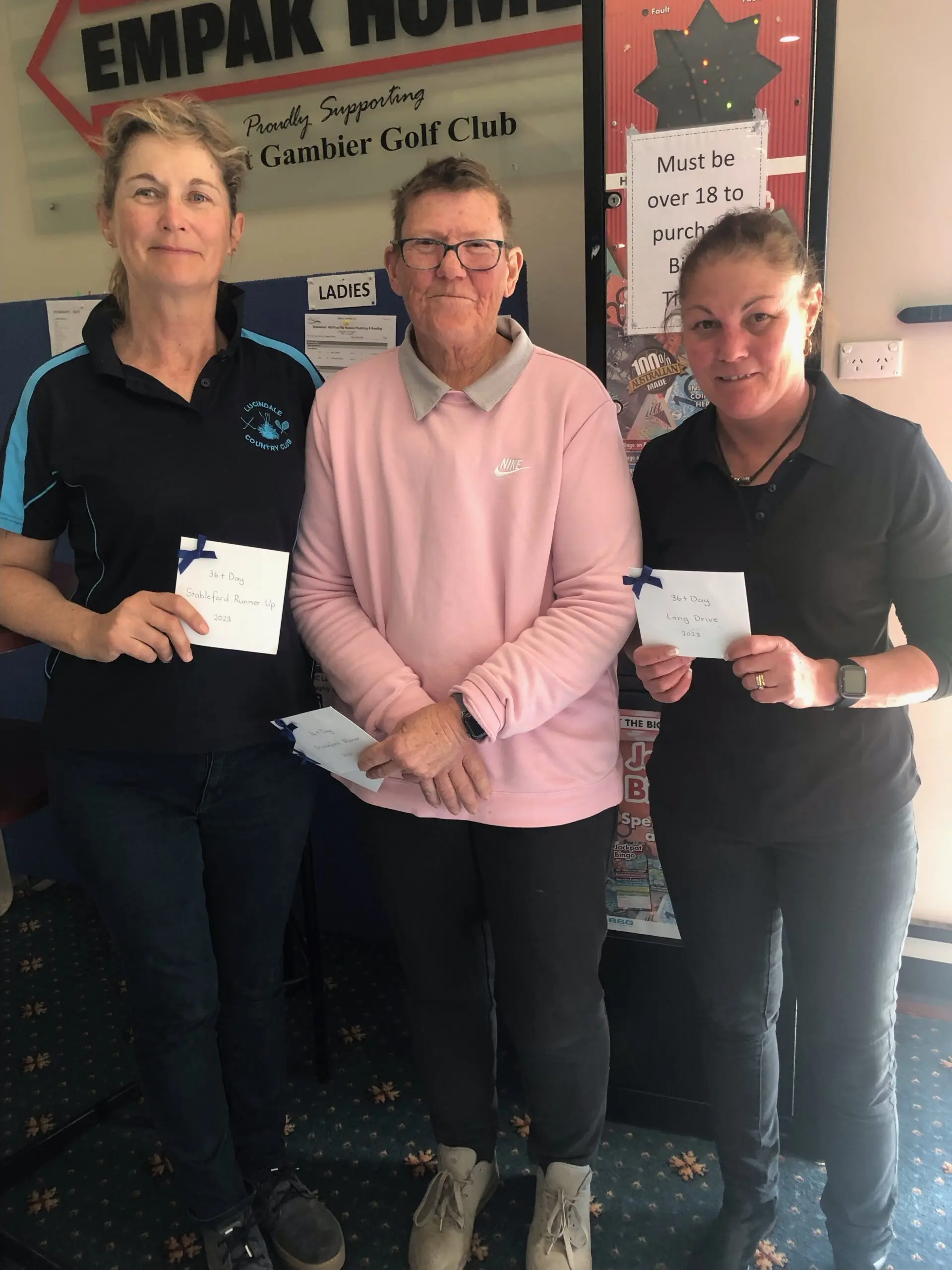 _Sport – 36 + SE District Stableford picture Runner up Fiona McInnes, winner Kay Bowman, Bernadette Pedlar.