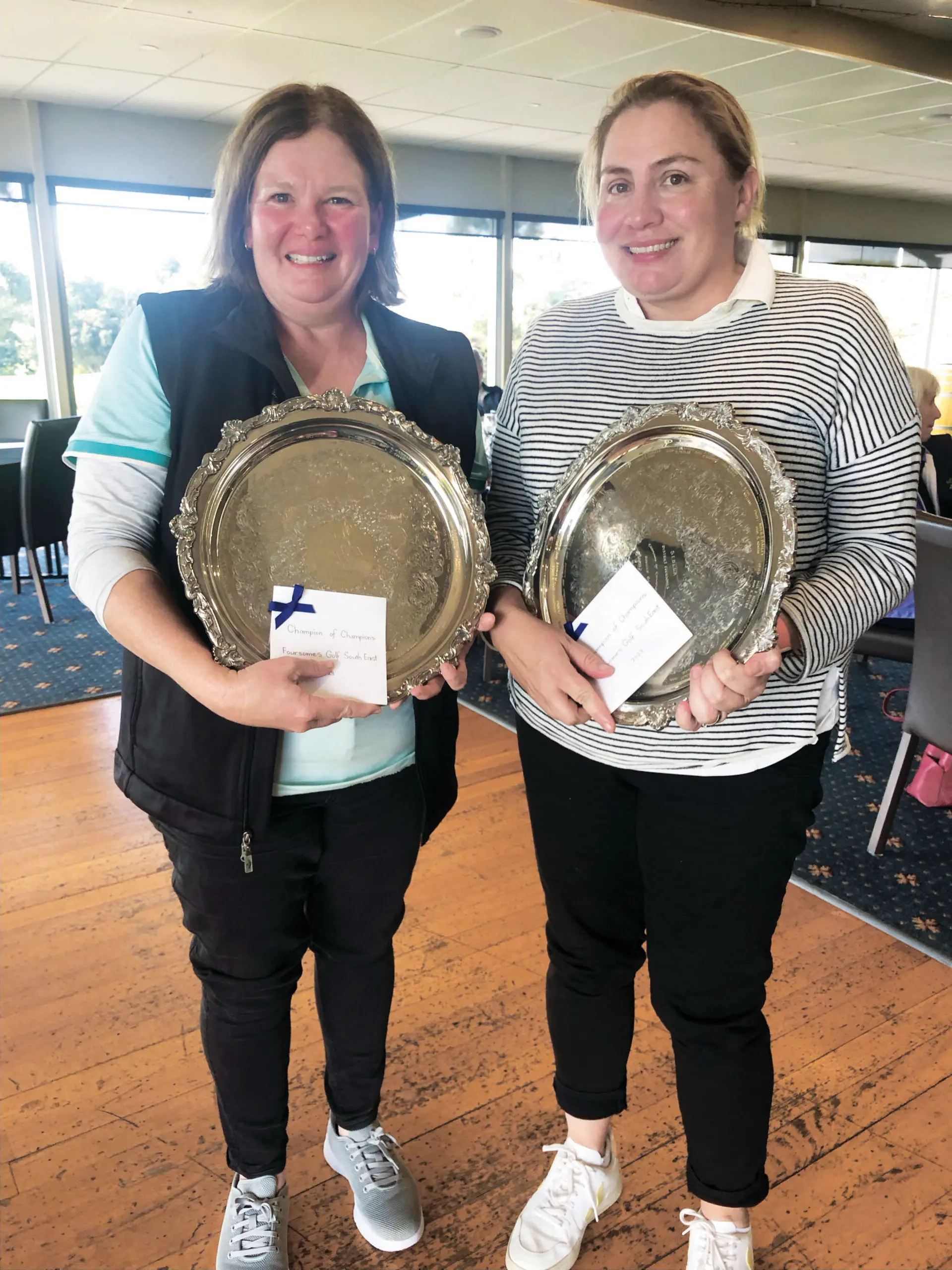 _Sport – Golf SE District Foursomes picture 1 Anna Dawes and Sharon Leigh winners Champion of Champions and Championship Foursomes