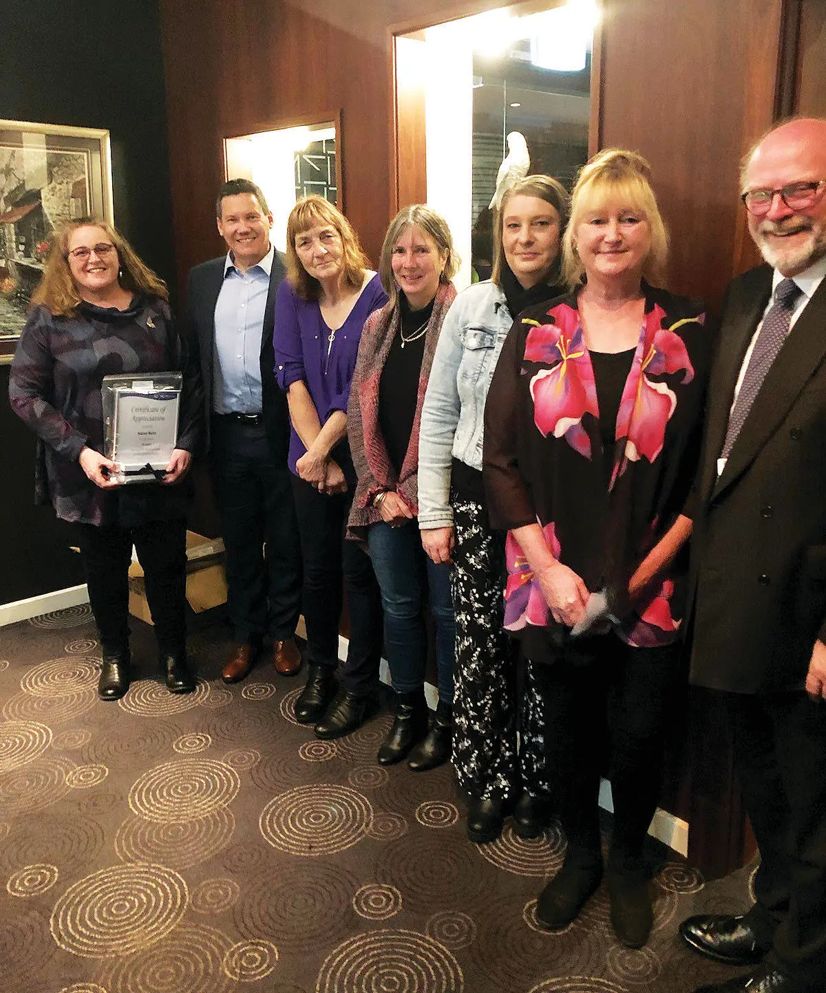 editorial – Resthaven 1 picture 2 Resthaven staff with CEO, Darren Birbeck, and Board President, Mark Porter